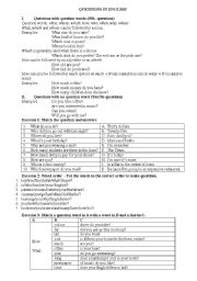 English worksheet: Questions