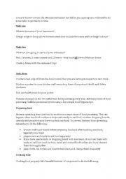English Worksheet: Mexican task sheet