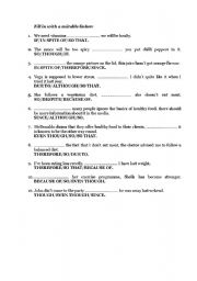 English worksheet: LINKERS, CONJUNCTIONS