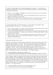English worksheet: role play