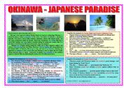 English Worksheet: Okinawa - Japanese Paradise.  Grammatical Forms.