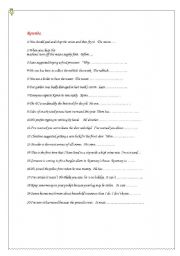 English worksheet: Rewrite