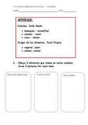 English Worksheet: healthy food 1