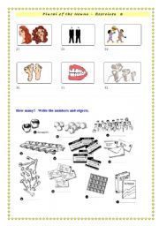 English worksheet: Plural of the nouns + demonstrative pronouns- Exercises part 3