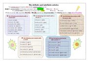 English Worksheet: The definite and indefinite articles