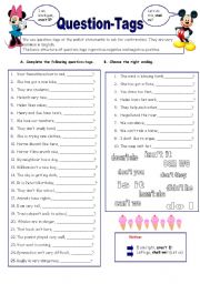 English Worksheet: Question-Tags (10.11.09)
