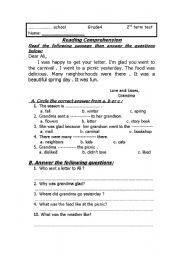 English worksheet: exam