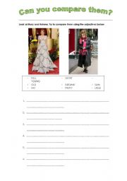 English Worksheet: COMPARATIVE - FAMOUS PEOPLE