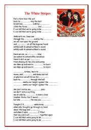 English Worksheet: White Stripes - Song for beginners