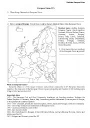 English Worksheet: European Union