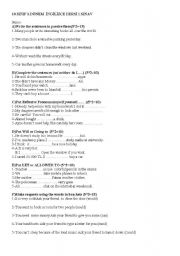 English Worksheet: Grammar test