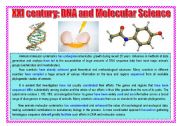 XXI century: DNA and Molecular science. Text for reading.