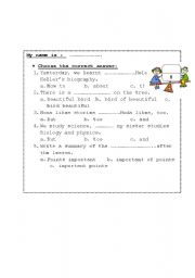 English worksheet: using conjunction