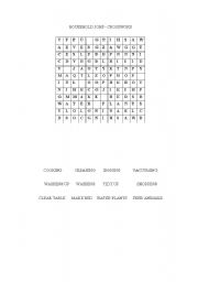 English Worksheet: Household jobs crossword