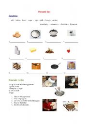 English Worksheet: pancake day