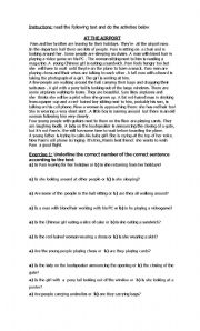 English Worksheet: reading in present continuous