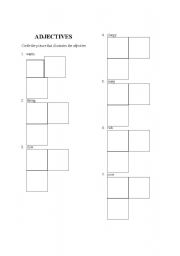 English Worksheet: adjectives