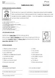 English Worksheet: Test: Simple present and adverbs of frequency