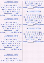 English Worksheet: Alphabet song: listen, complete and sing!
