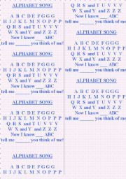 English worksheet: Alphabet song: listen, complete and sing!