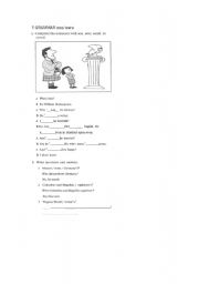 English worksheet: WAS WERE