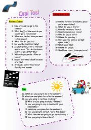 English Worksheet: Speaking cards 2 ( 9.11.09 )