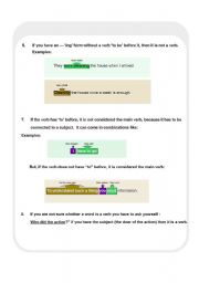 English worksheet: Main Subject and Main Verb