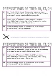 Prepositions of time