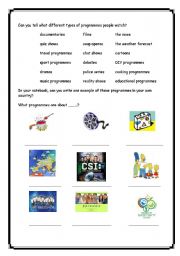 English worksheet: TV HABITS