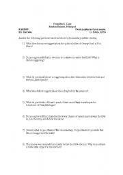 English worksheet: Faranheight 911 Worksheet