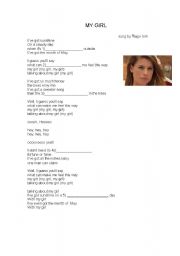 English worksheet: My girl