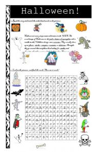 English Worksheet: Halloween Worksheet