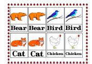 English Worksheet: Animals Pairs Game (3 of 3 set)