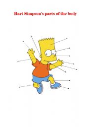 English Worksheet: Bart Simpsons parts of the body