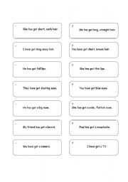 Drill cards for practicing and revising interrogative and negative of have/has got