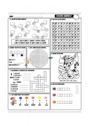 English Worksheet: Colours Madness