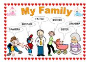 English Worksheet: MY FAMILY