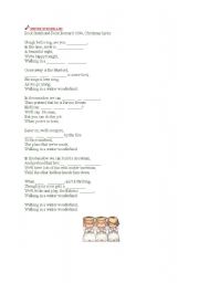 English worksheet: Winter Wonderland - Christmas song