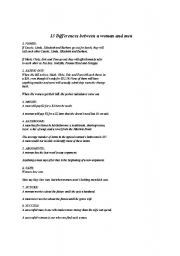 English worksheet: Men Vs Woman