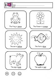 English Worksheet: Colours revising