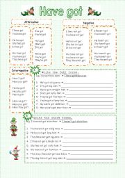 English Worksheet: Have got