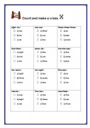 English worksheet: counting 4of4