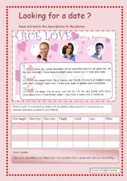 English Worksheet: Looking for a true love ?