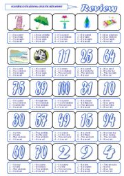 English Worksheet: ALPHABET AND NUMBERS REVIEW PART 2