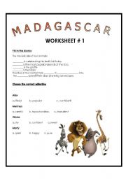 Movie Session: Madagascar Worksheet # 1