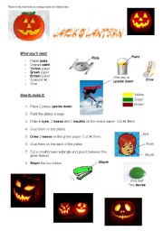 English Worksheet: HALLOWEEN PARTY - Jack O Lantern