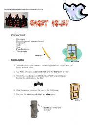 English Worksheet: HALLOWEEN PARTY - Ghost house