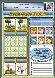 English Worksheet: SEASONS AND WEATHER