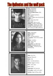 New moon characters B/W - speaking cards 3/5