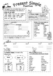 English Worksheet: Present Simple (Positive)